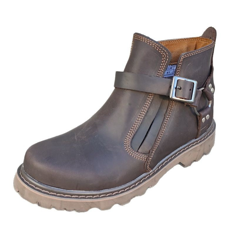 Men's Cowhide Outdoor Trendy Ankle Vintage Martin Boots