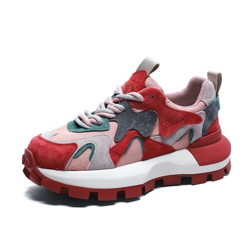 Women's Bottom Heightened Daddy Autumn Authentic Comfortable Color Matching Fashion Women's Sports Shoes