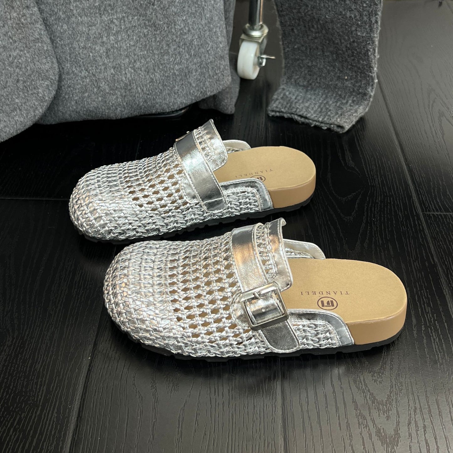 Women's Weave Breathable One Pedal Lazy Pump Casual Shoes