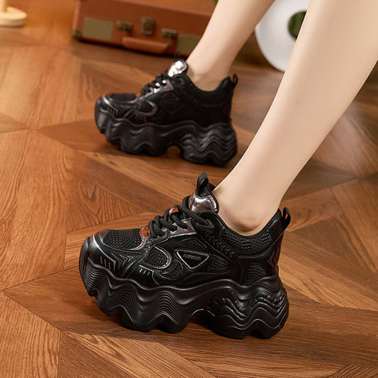 Women's & Men's Platform Dad Spring Fashion Mesh Small Height Sneakers