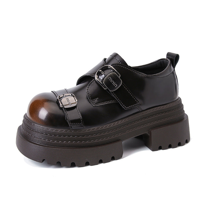 Spring Outdoor Wear British Style Mary Jane Female Leather Shoes