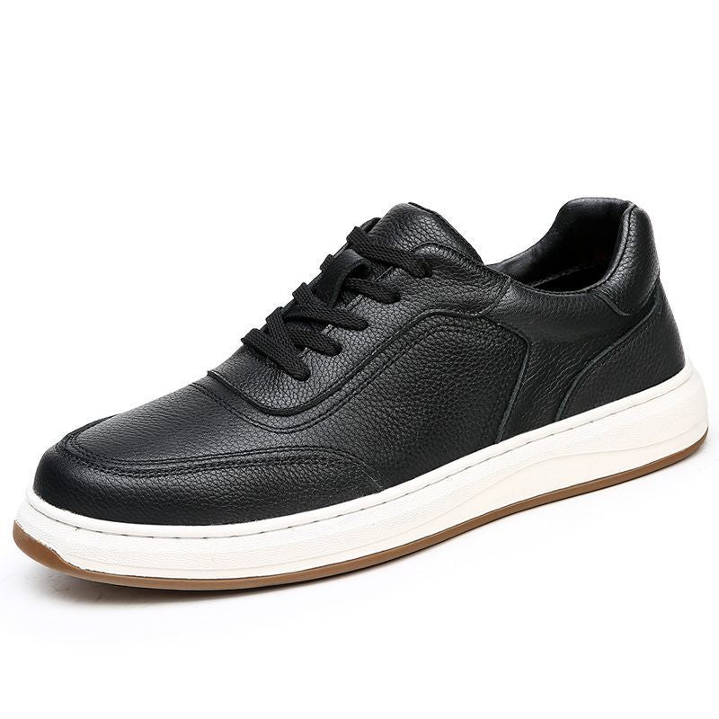 Men's White Mid Spring Lightweight Transparent Leather Shoes