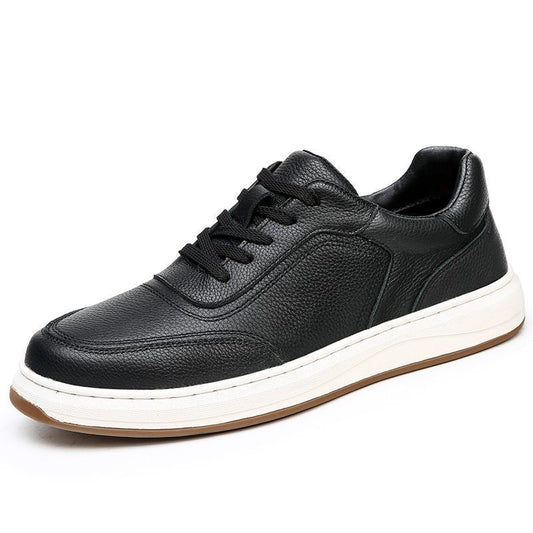 Men's White Mid Spring Lightweight Transparent Leather Shoes