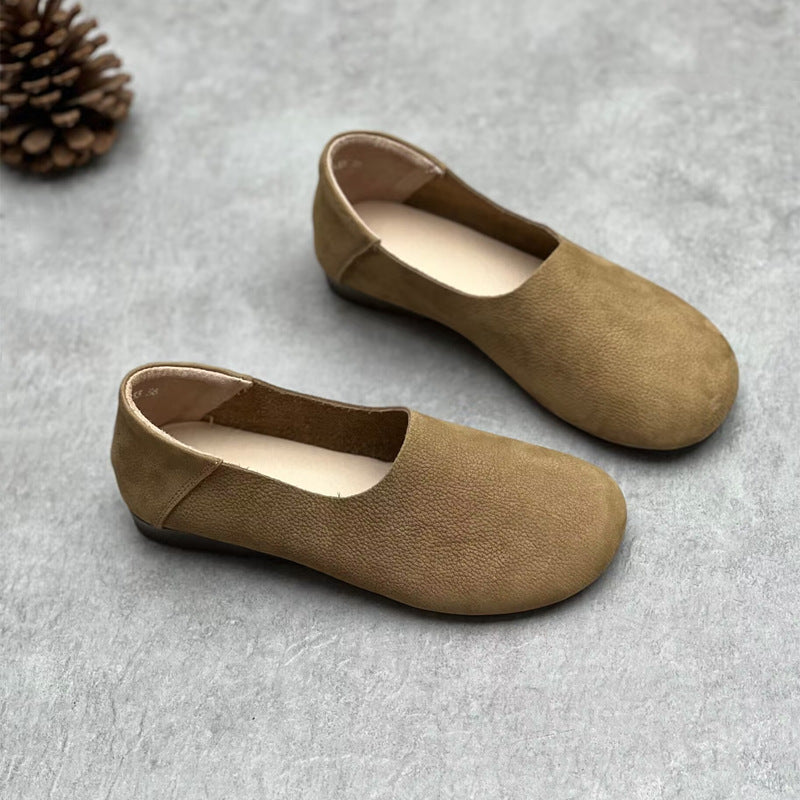 Women's Artistic Crafts Slip-on Genuine Pumps Retro Cotton Linen Style Mori Women's Casual Shoes