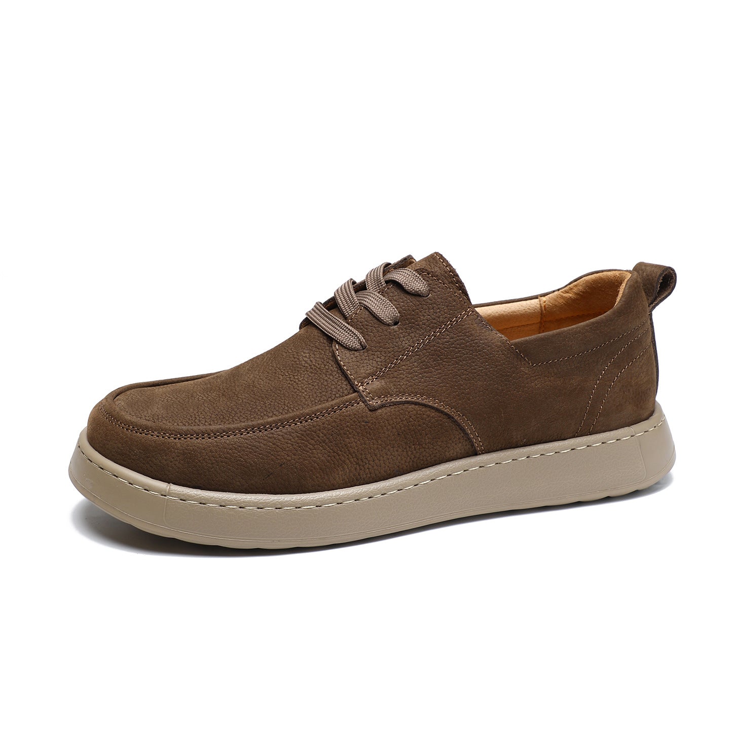 Men's Matte Cowhide Comfortable Platform Warm Genuine Casual Shoes