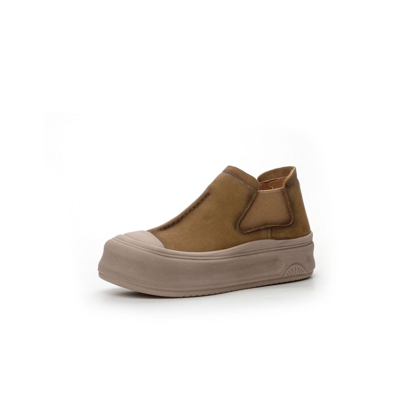 Women's First Layer Cowhide Board Autumn Retro Platform Height Increasing Women's Leather Boots