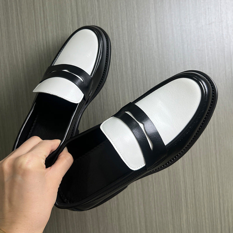Men's Glossy Trend Color Matching Slip-on Casual Shoes