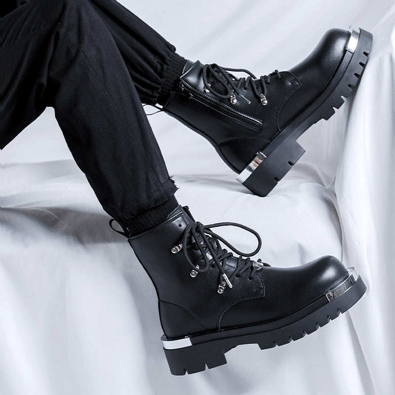Trendy High Top Retro British Style Boots