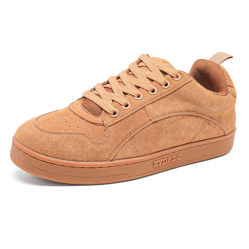 Women's & Men's High Version Platform Board Suede Matte Men's Casual Leather Shoes