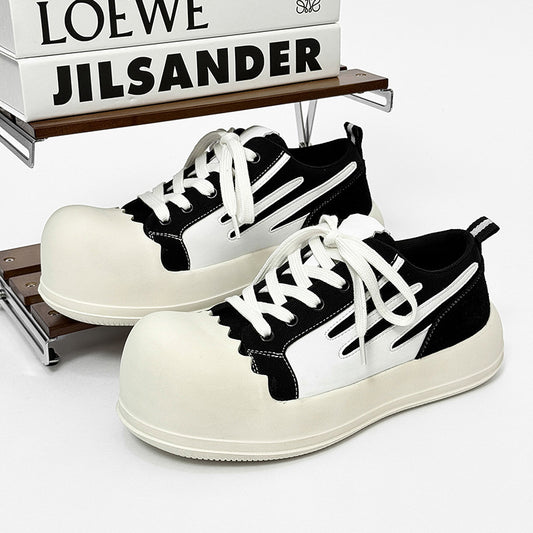 Women's & Men's Shell For Lovers Sports Bread Milk Fragrance Bottom Warped Canvas Shoes
