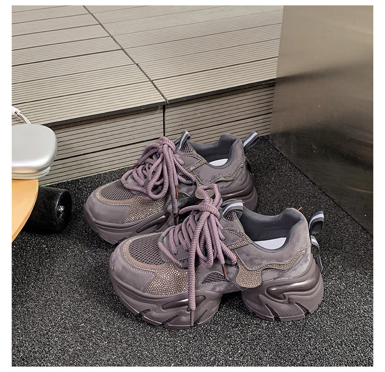 Women's Soft Platform Dad Autumn Versatile Increased Women's Sports Shoes