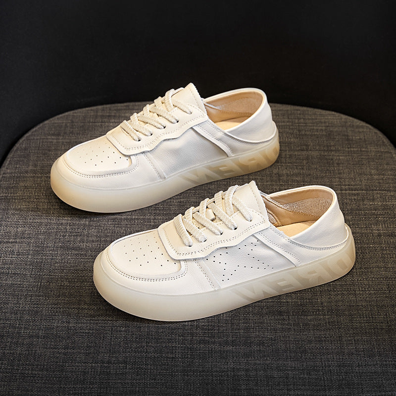 Women's Bottom White Flat Autumn Versatile Single-layer Soft Women's Casual Shoes