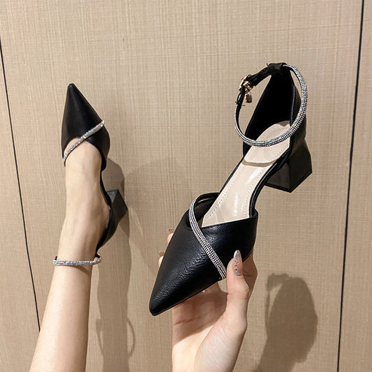 Women's Outer Wear Closed Toe Elegant Hollow Pumps Heels