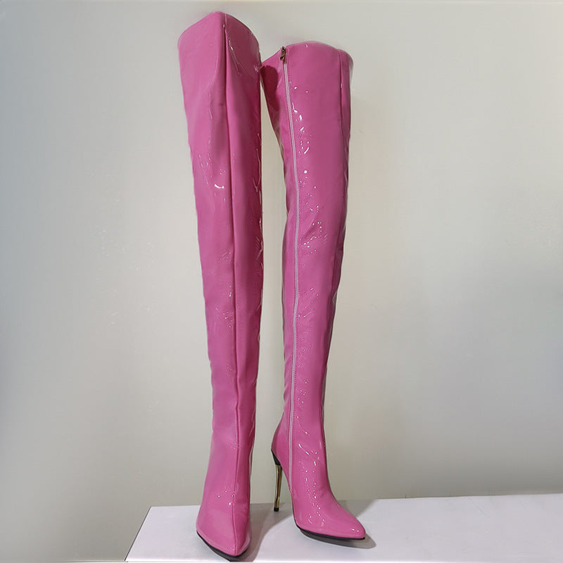 High Metal Stiletto Fashion Fried Street Boots