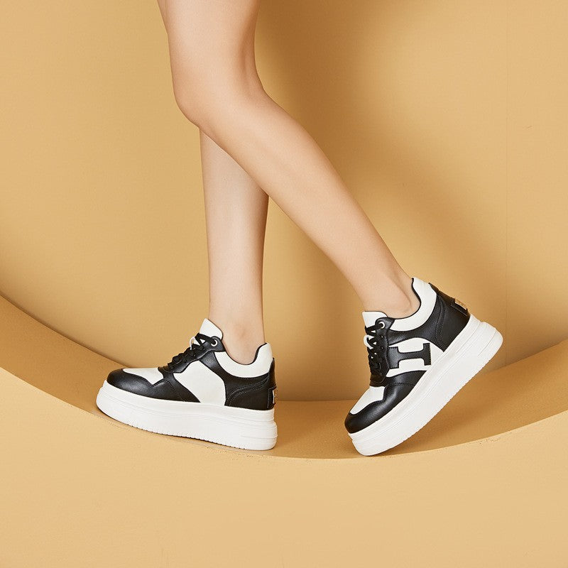 Women's Height Increasing Insole Spring Thick Bottom Breathable Women's Shoes