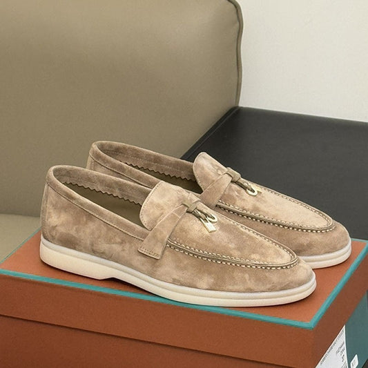 Men's Slip-on Soft Bottom Lovers Cowhide Comfortable Loafers