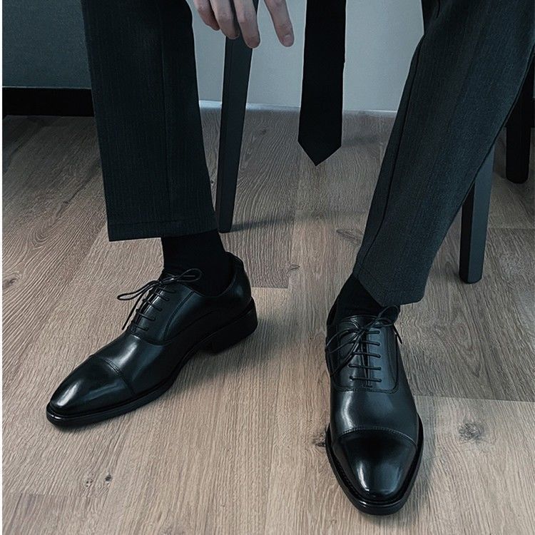 Men's Oxford Formal Wear Derby Wedding Height Men's Business Leather Shoes