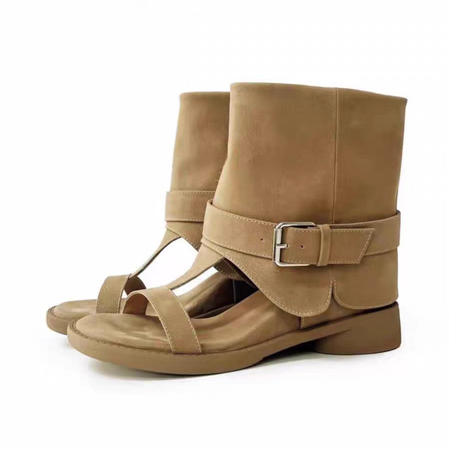 Women's Height Increasing Belt Buckle Summer Retro Minority Roman Sandals