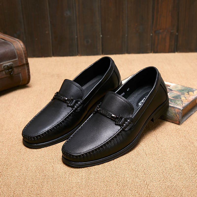 Men's Autumn Genuine Comfortable Low Slip-on Flat Casual Shoes