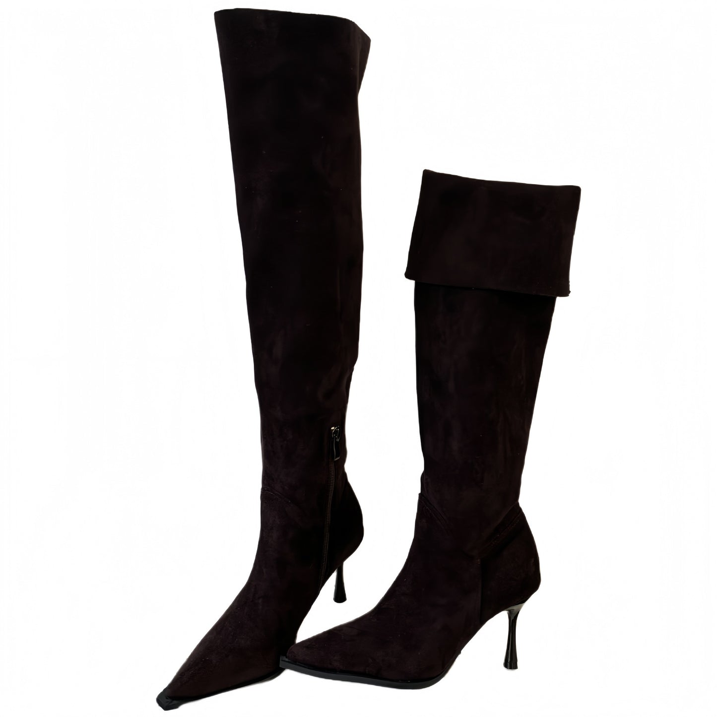 Women's Tax-free Suede High Elastic Pointed Skinny Heels