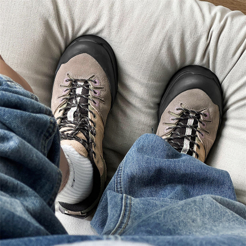 Outdoor Hiking Protective Grip Retro Thick-soled Sneakers