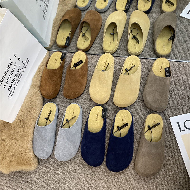 Women's Small Frosted Closed Toe Thick Bottom Slippers