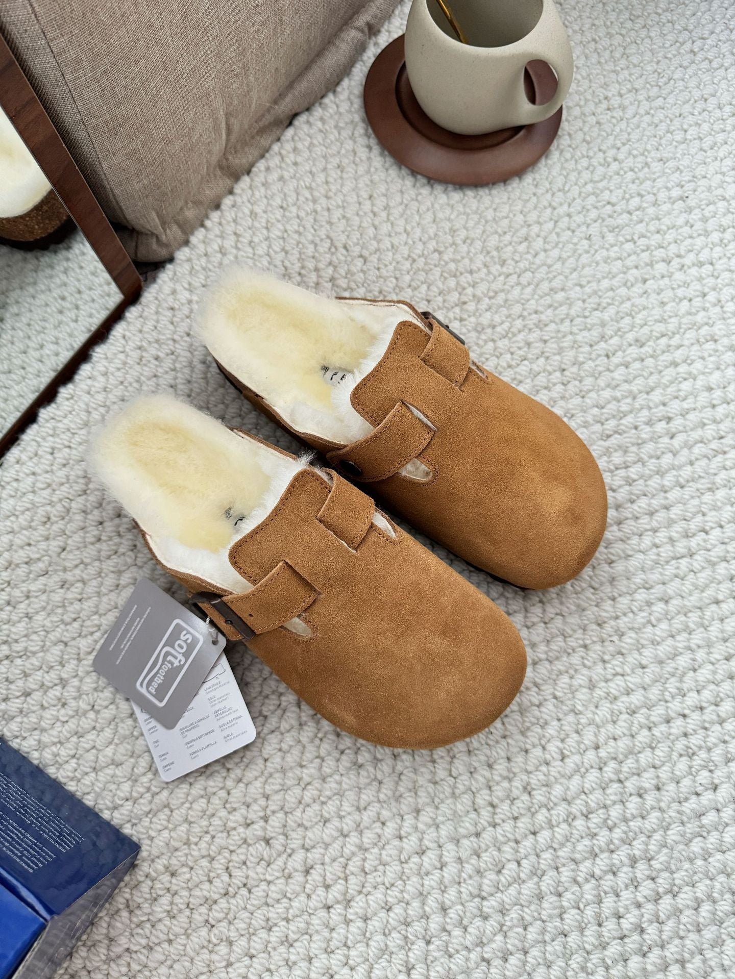 Women's Genuine Flat For Outdoors Fur Integrated Wool Slippers