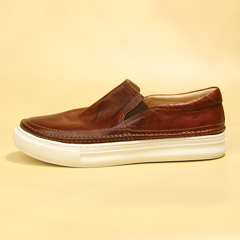 Versatile Horse Washed-out Vintage Slip-on Fashion Sneakers