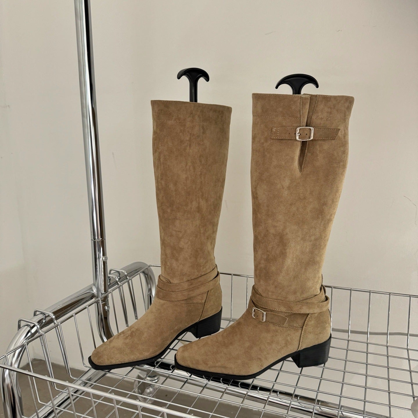 Women's The Knee Skinny Square Toe Chunky Heels