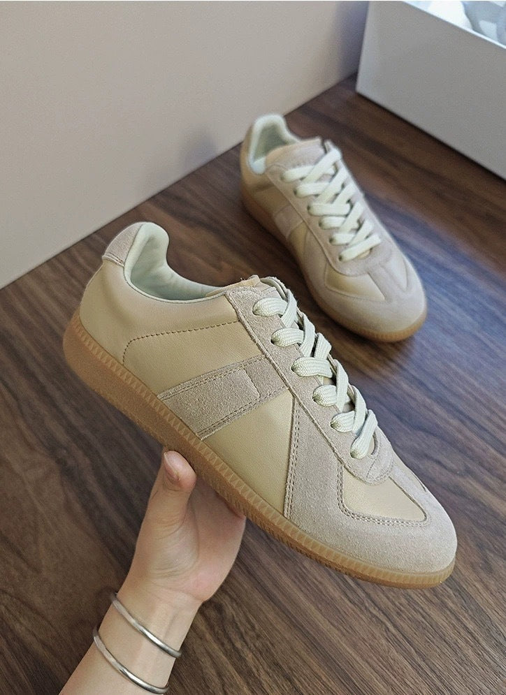 Women's Classic German Training Couple White Sneakers