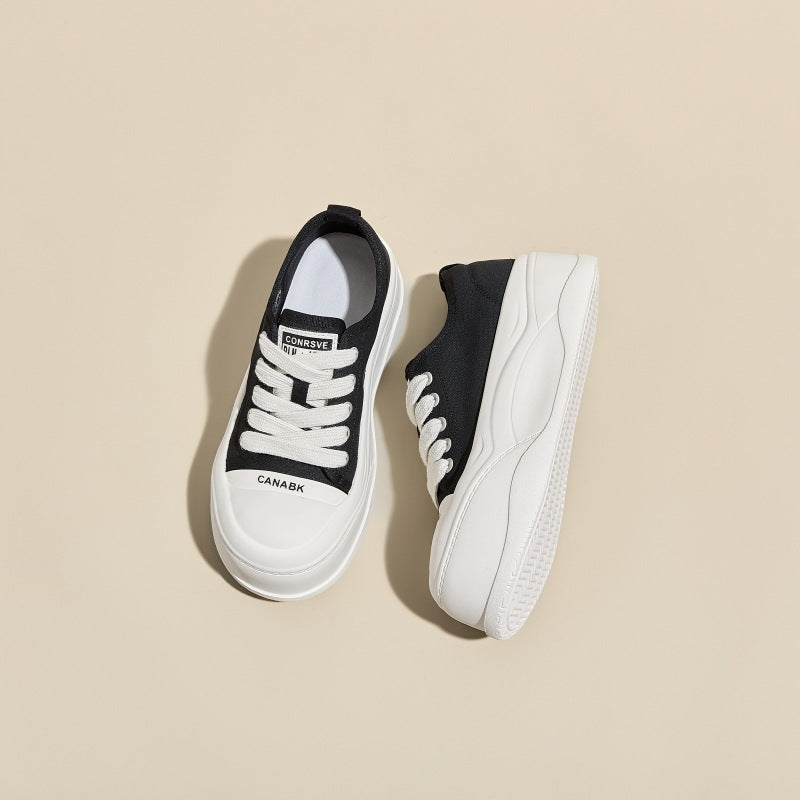 Women's Summer Mesh Breathable White Platform Korean Round Casual Shoes