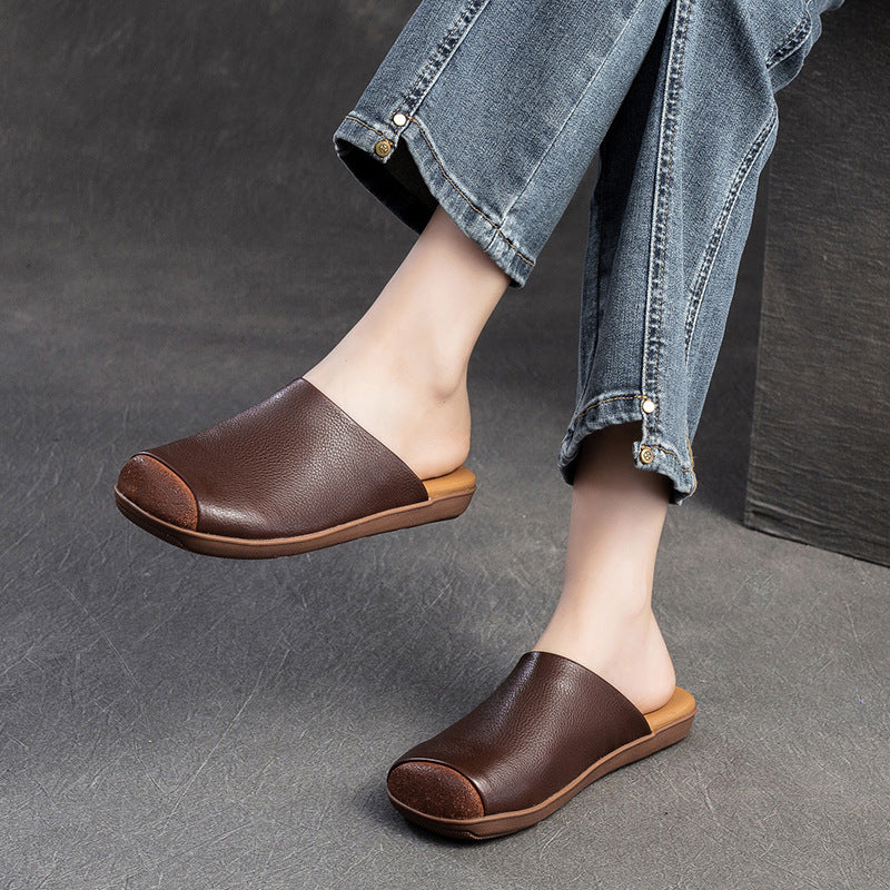 Women's Toe Box For Outdoors Square Artistic Slippers