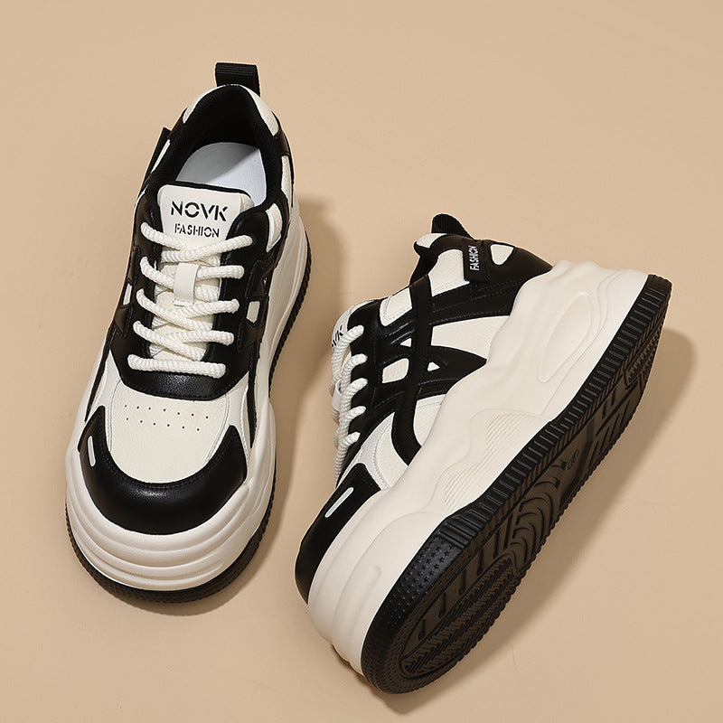 Women's Spring Comfortable Breathable Fashion Height Increasing Thick Casual Shoes