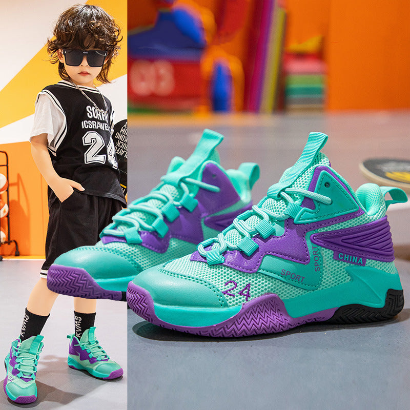 Children's Beautiful Basketball Mesh Breathable Autumn Kid's Sneakers