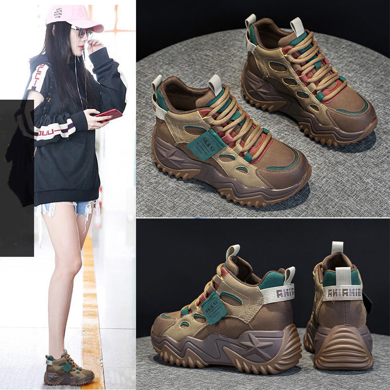 Women's Platform Thickness Autumn Breathable Feet Little Men's Shoes