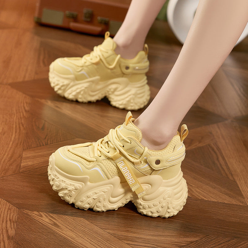 Women's Increasing Insole Dad Spring Breathable Fashion Muffin Women's Sports Shoes