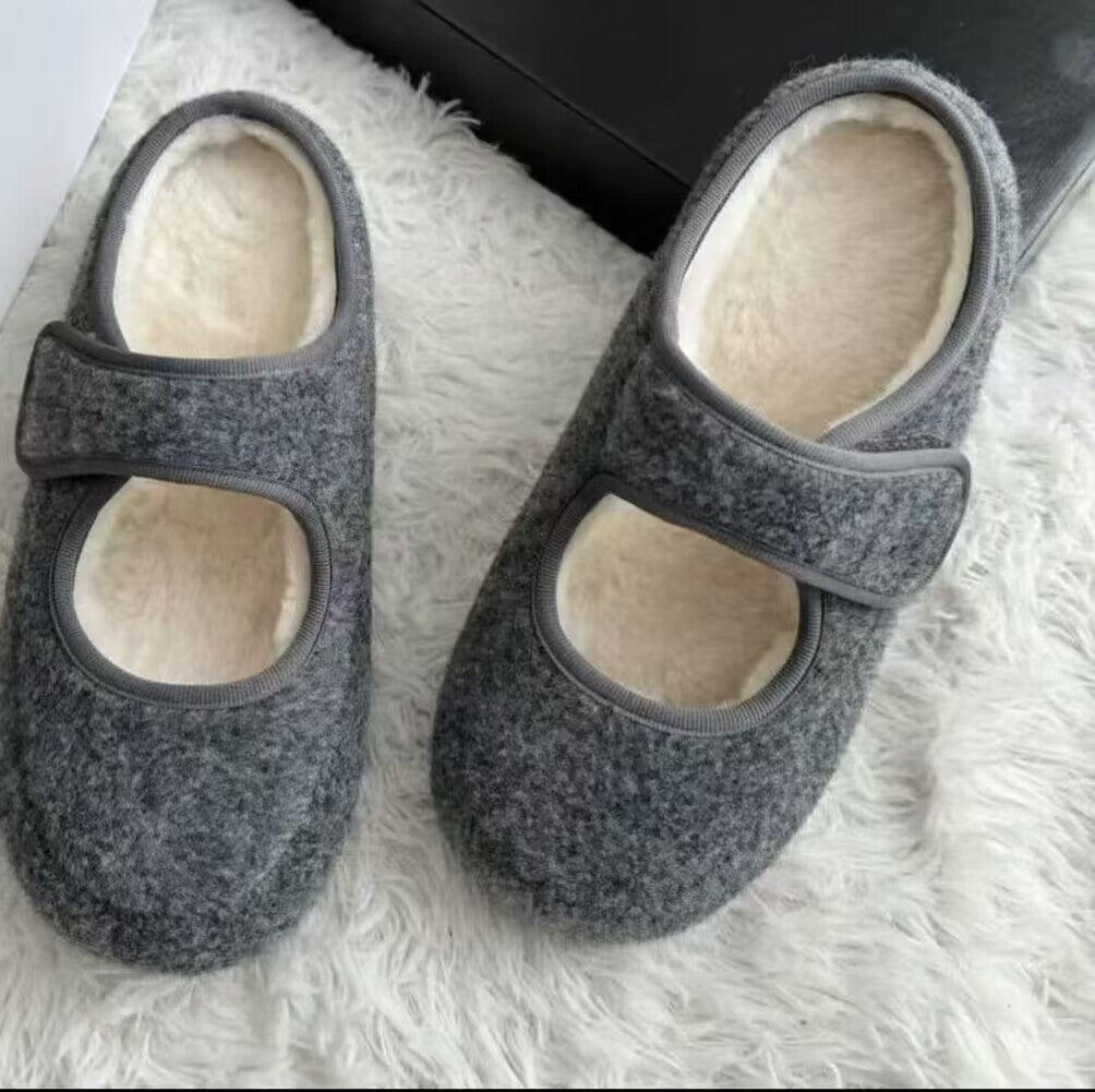 Women's Mary Jane Fluffy Korean Lazy Semi Boots