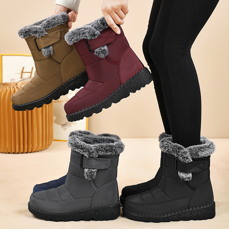 Women's Plus Size High Fleece Lined Padded Women's Shoes