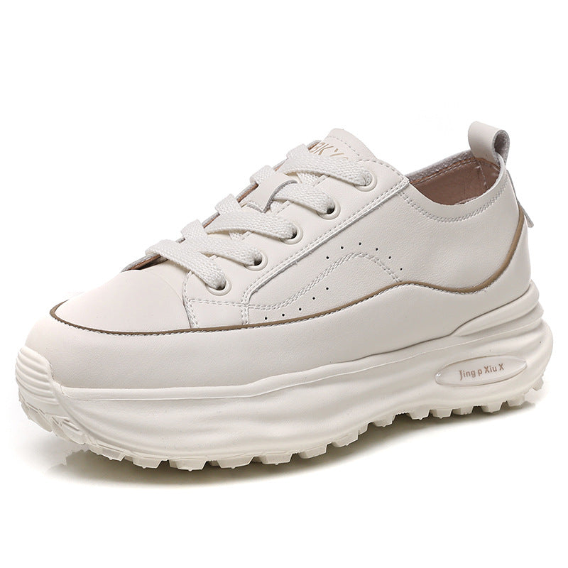 Women's Light White Spring Flat Foam Platform Casual Shoes