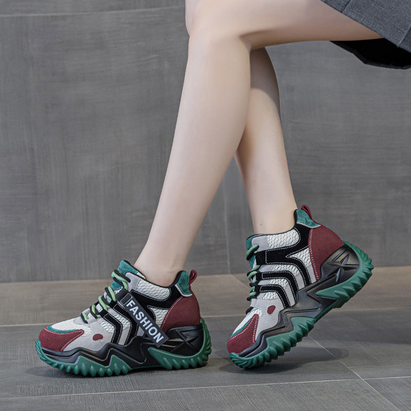 Women's Genuine Platform Height Increasing Insole Sports Casual Shoes