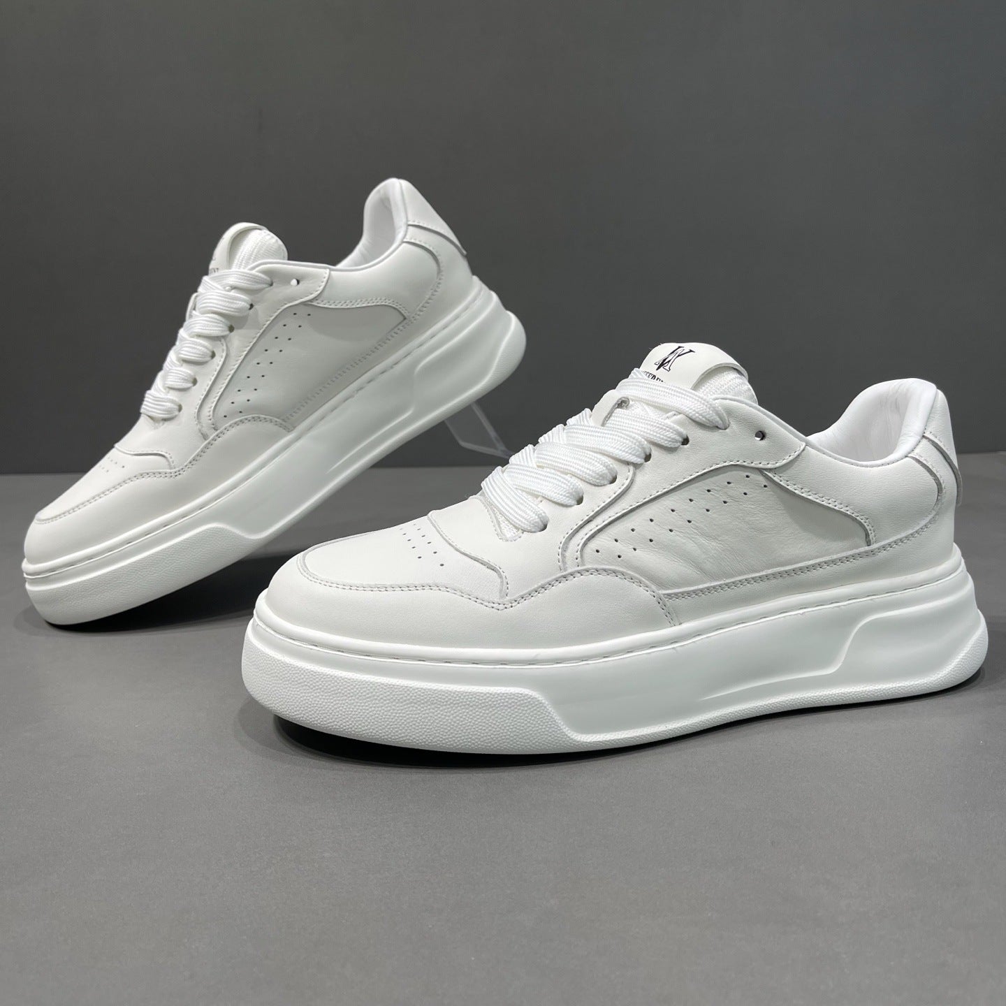 Men's Black White Panda Autumn Breathable Platform Trendy Sneakers