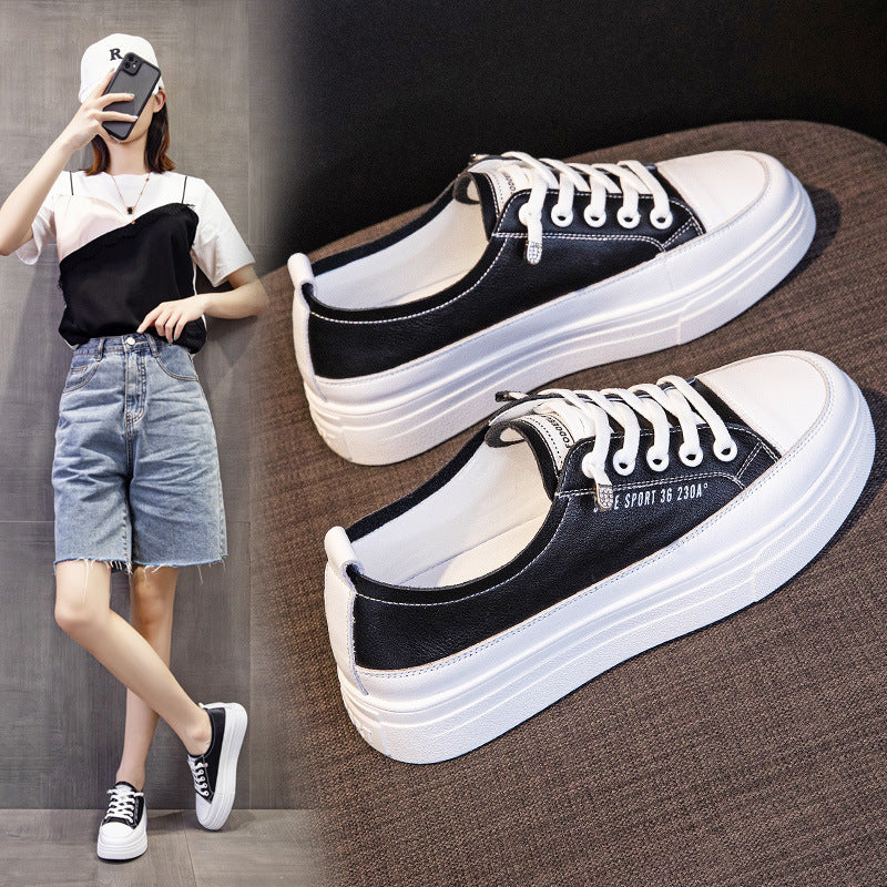Women's White Spring Genuine Single Breathable Women's Casual Shoes