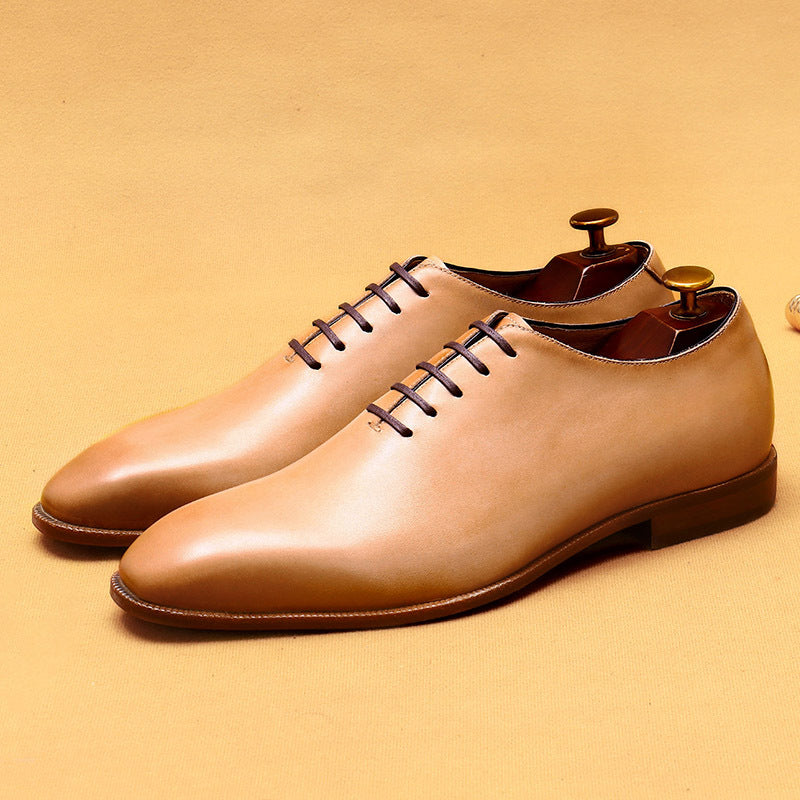 Men's Green Niche Oxford Business Formal Leather Shoes