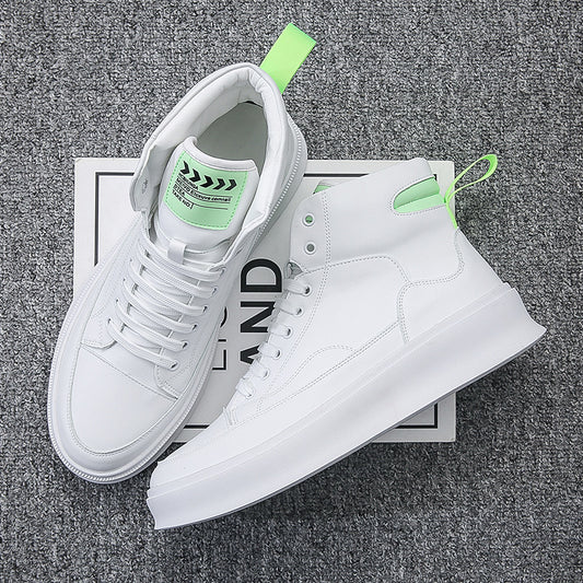 Men's White Fashion European Goods Tide Live Casual Shoes