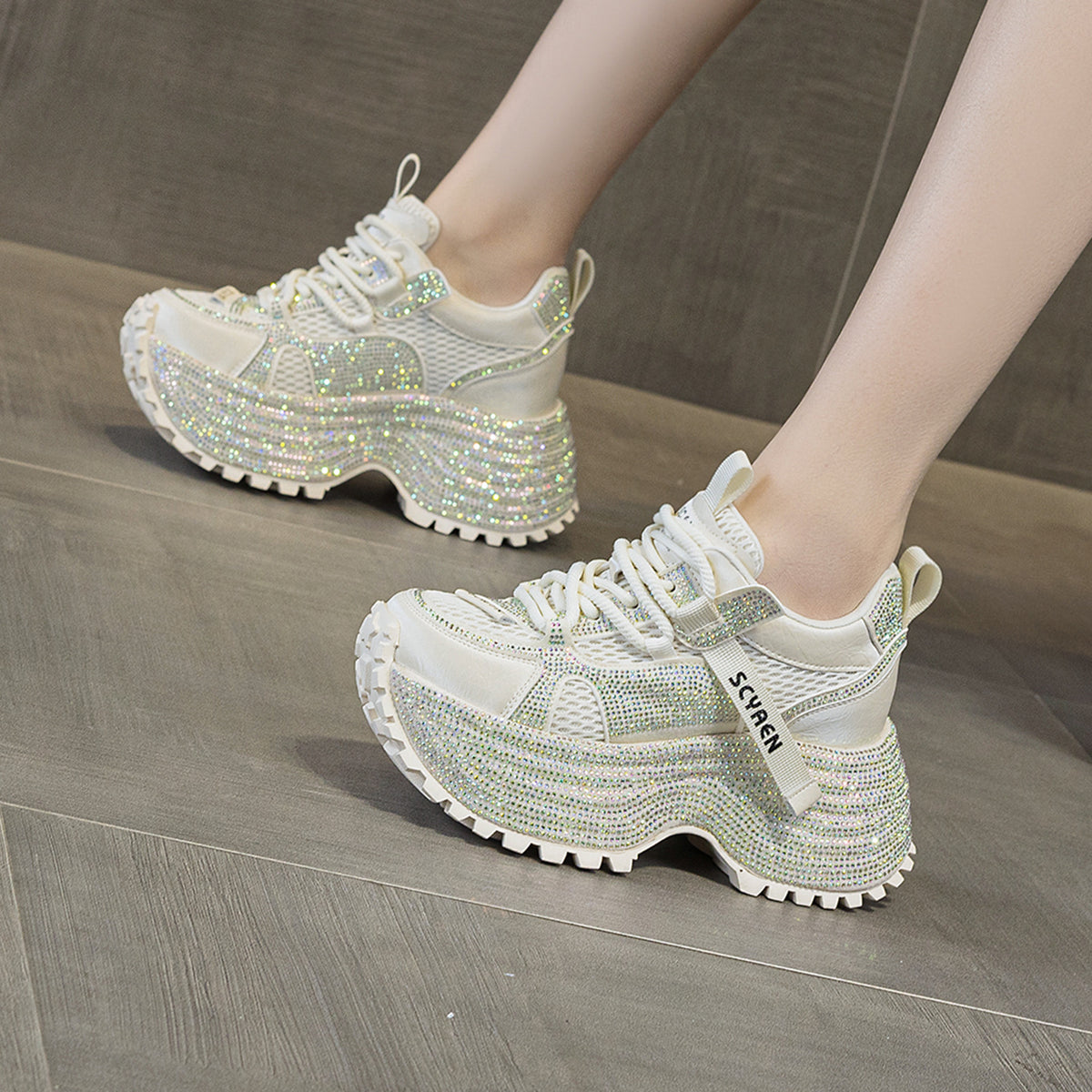 Women's Platform Dad Spring Height Increasing Sole Women's Casual Shoes