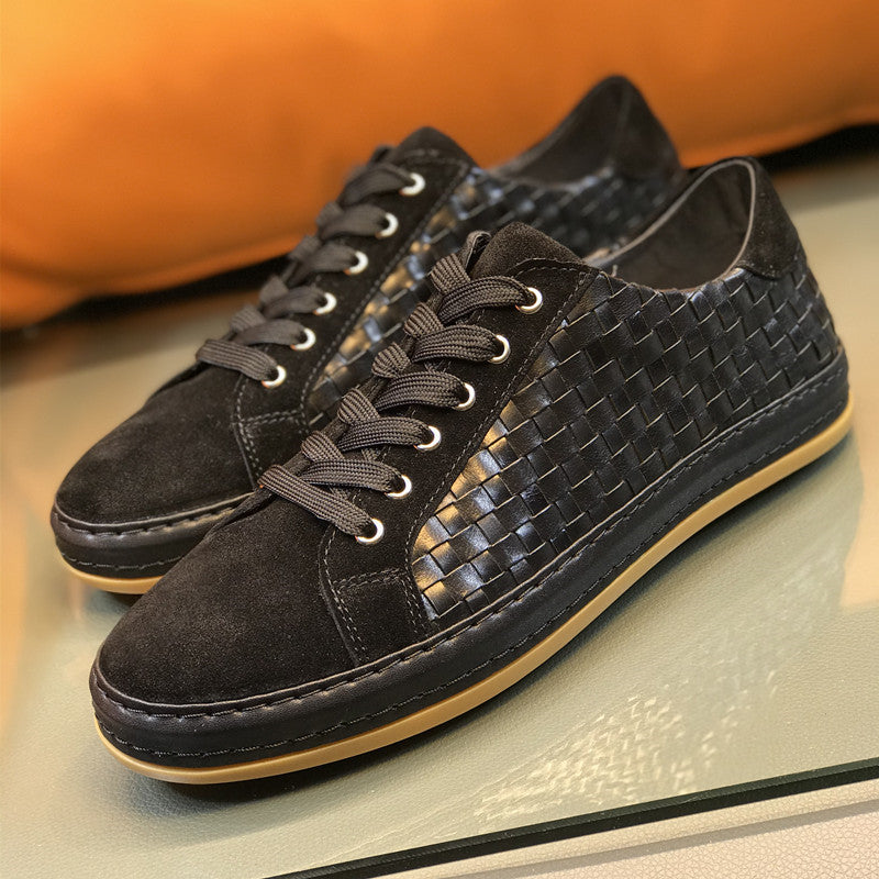 Men's Breathable Braided British Style Trendy Board Sneakers