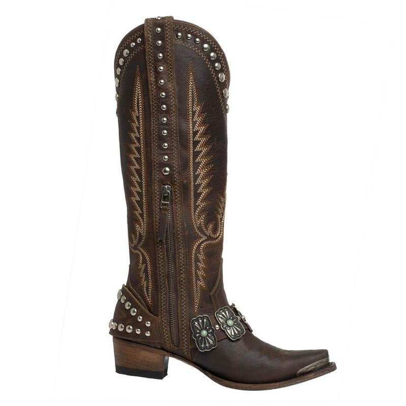Women's Miller Retro Western Competitive Denim Women's Leather Boots