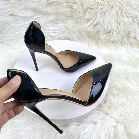 Women's Summer Hollow Pointed Toe Stiletto Workplace High Heeled Sandals