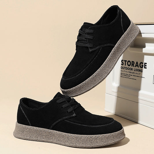 Men's Retro Suede Thick Bottom Board Sneakers
