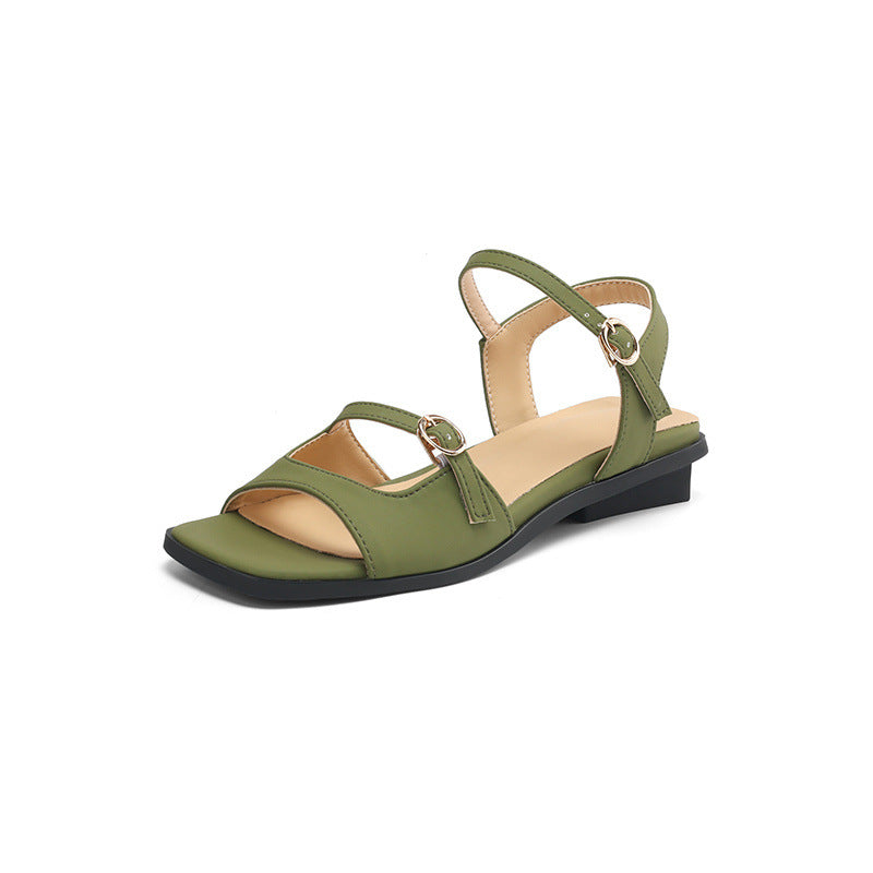 Women's Large Size Open Toe Summer Simple Flat Sandals